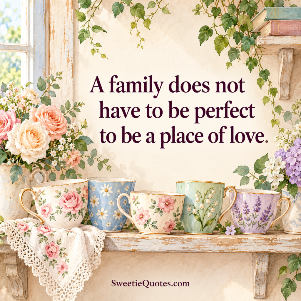 A family does not have to be perfect to be a place of love.