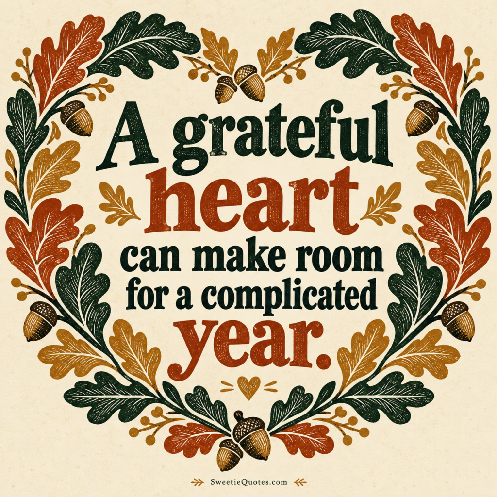 A grateful heart can make room for a complicated year.