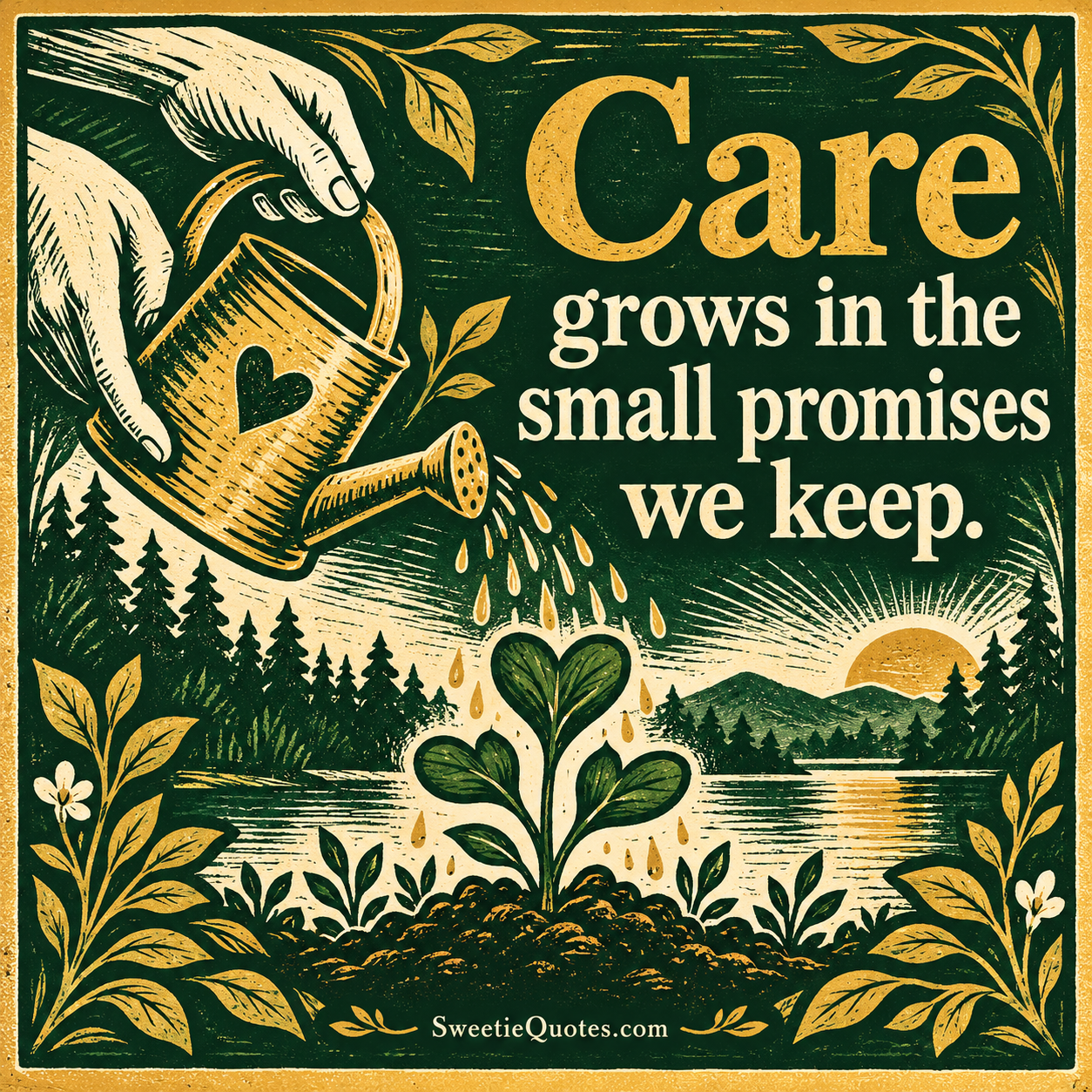 Care grows in the small promises we keep.