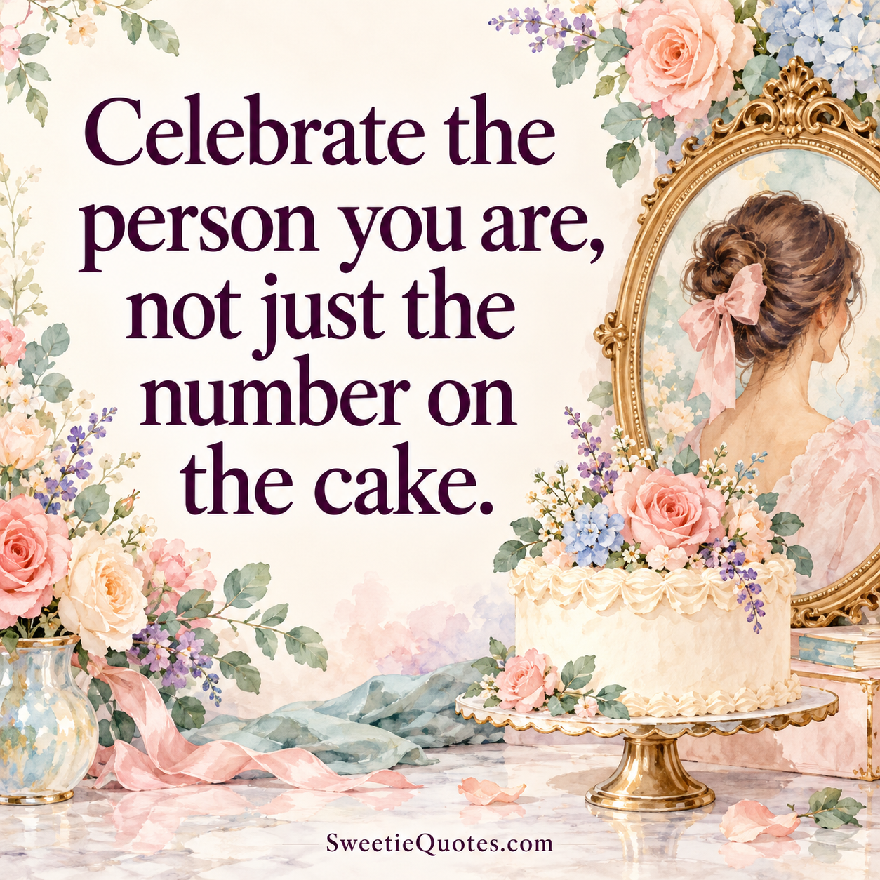 Celebrate the person you are, not just the number on the cake.