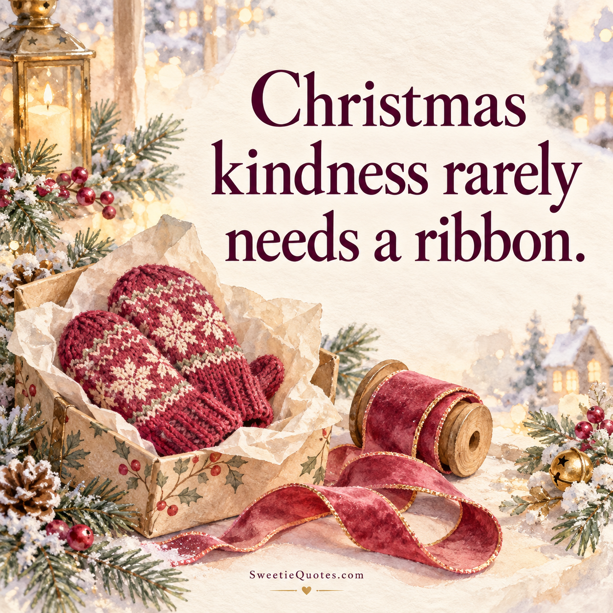 Christmas kindness rarely needs a ribbon.