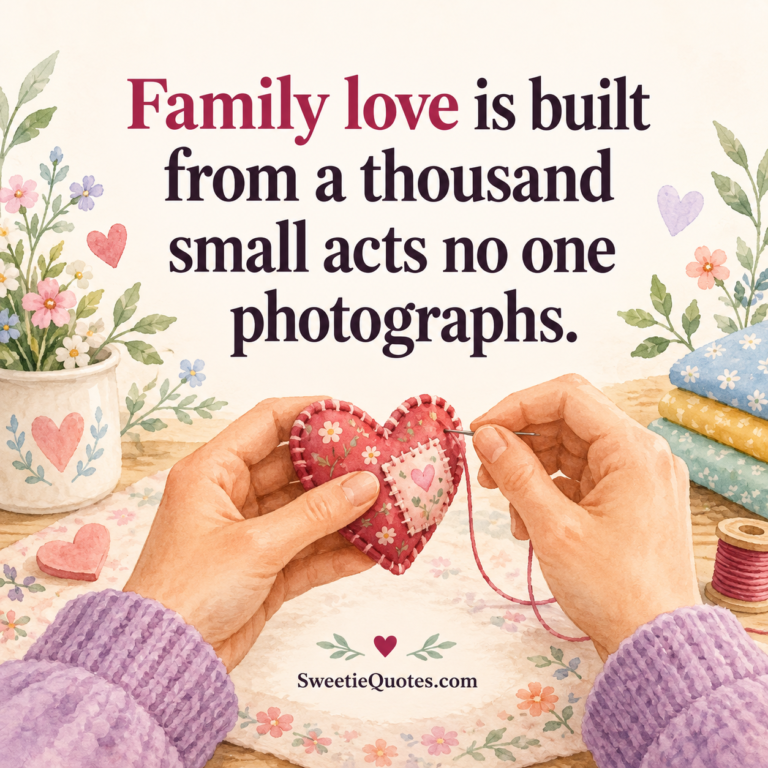 Family love is built from a thousand small acts no one photographs.