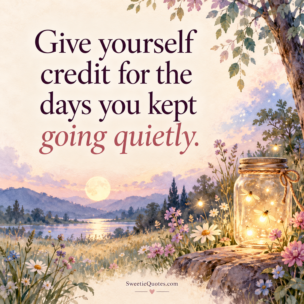 Give yourself credit for the days you kept going quietly.