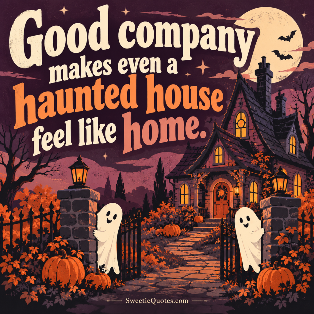 Good company makes even a haunted house feel like home.