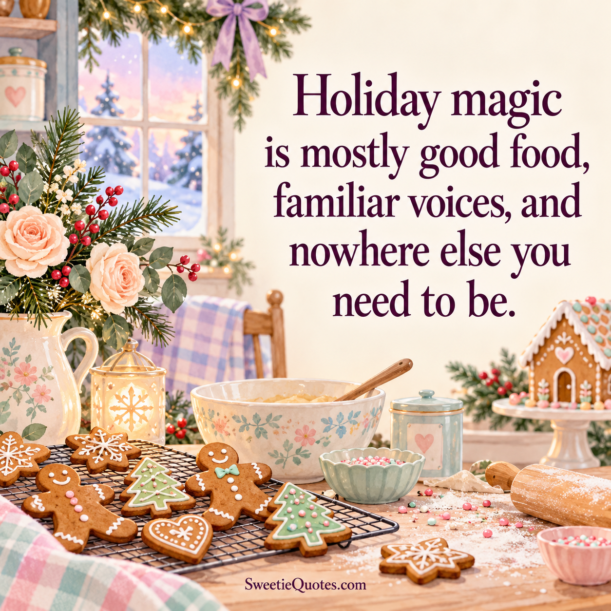 Holiday magic is mostly good food, familiar voices, and nowhere else you need to be.