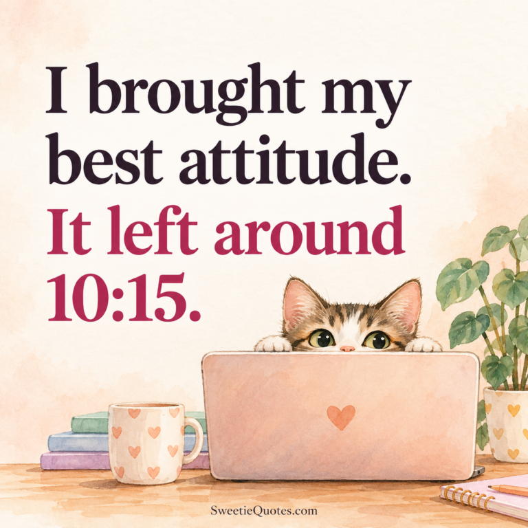 I brought my best attitude. It left around 10:15.