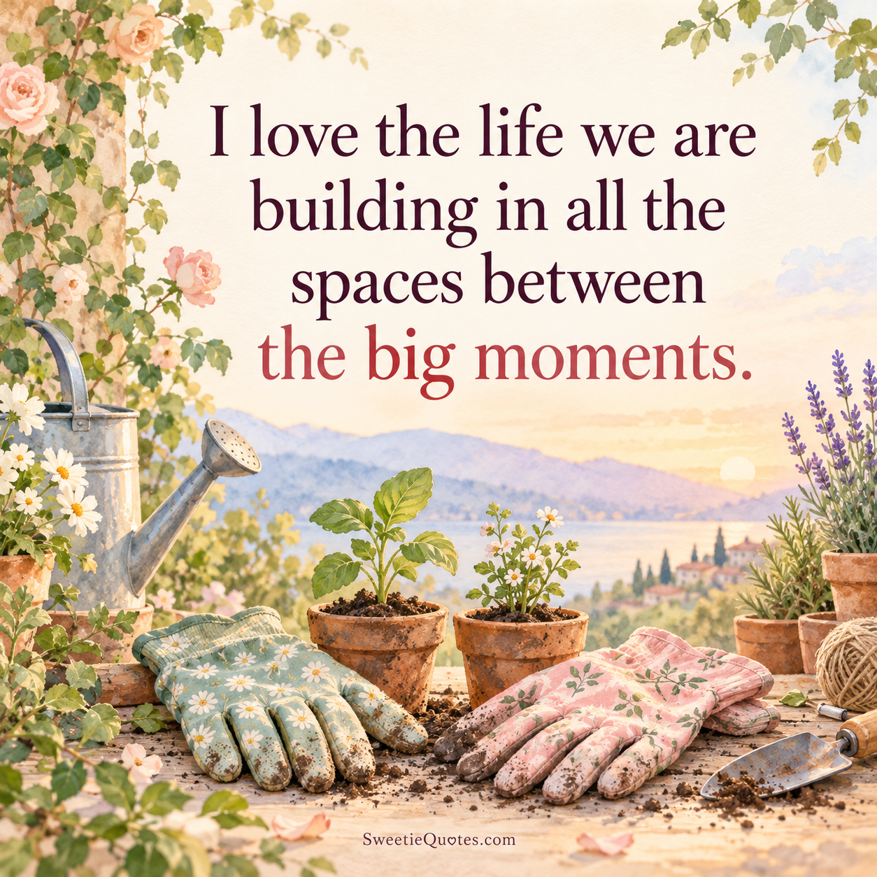 I love the life we are building in all the spaces between the big moments.
