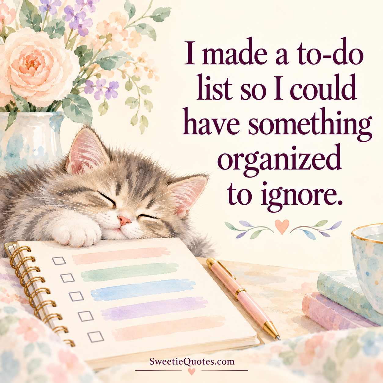 I made a to-do list so I could have something organized to ignore.