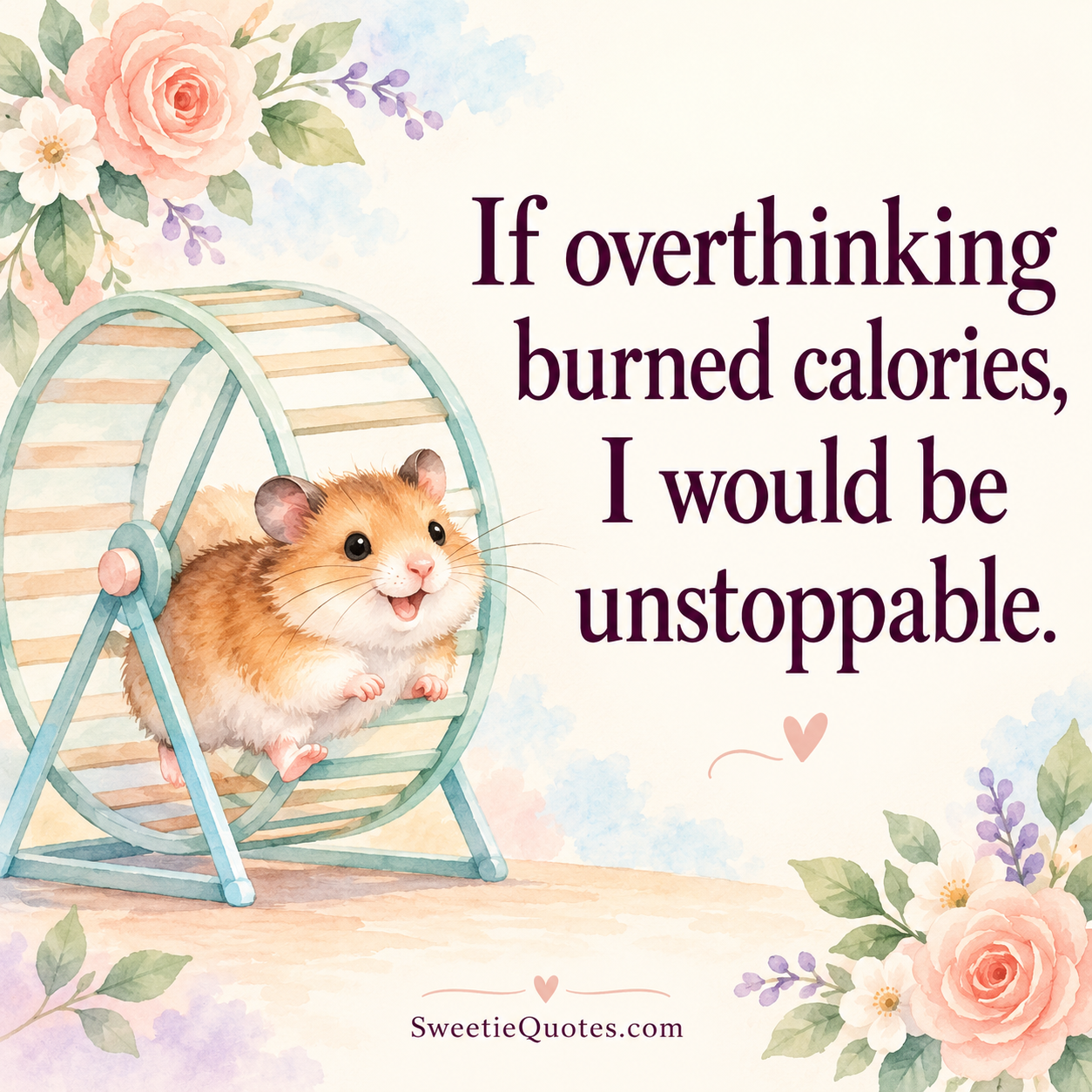If overthinking burned calories, I would be unstoppable.