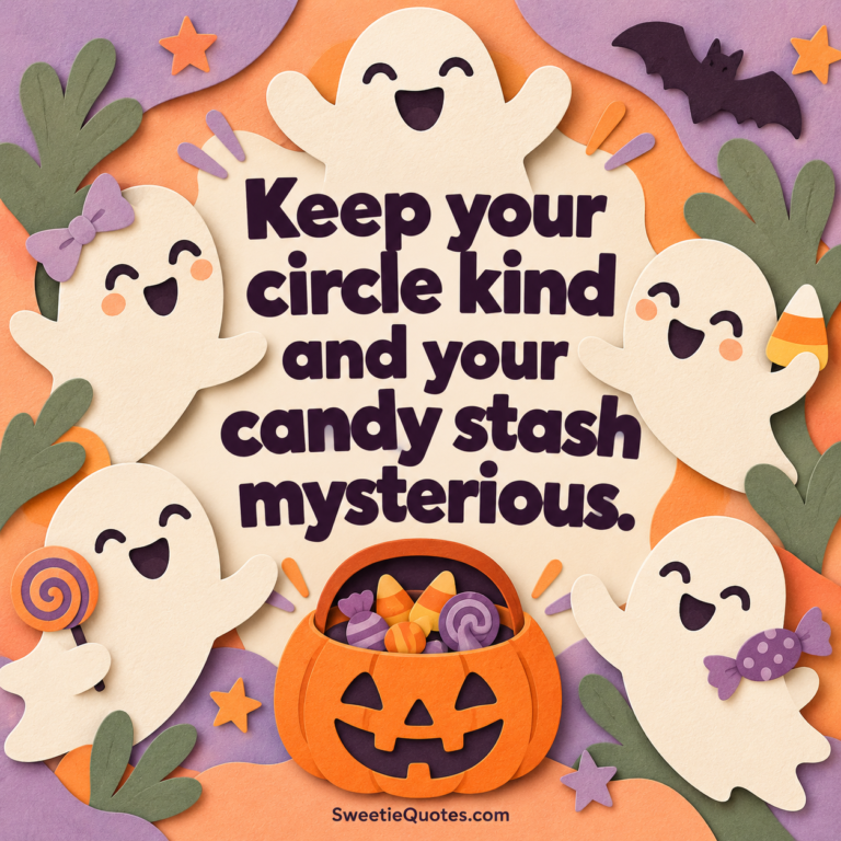 Keep your circle kind and your candy stash mysterious.