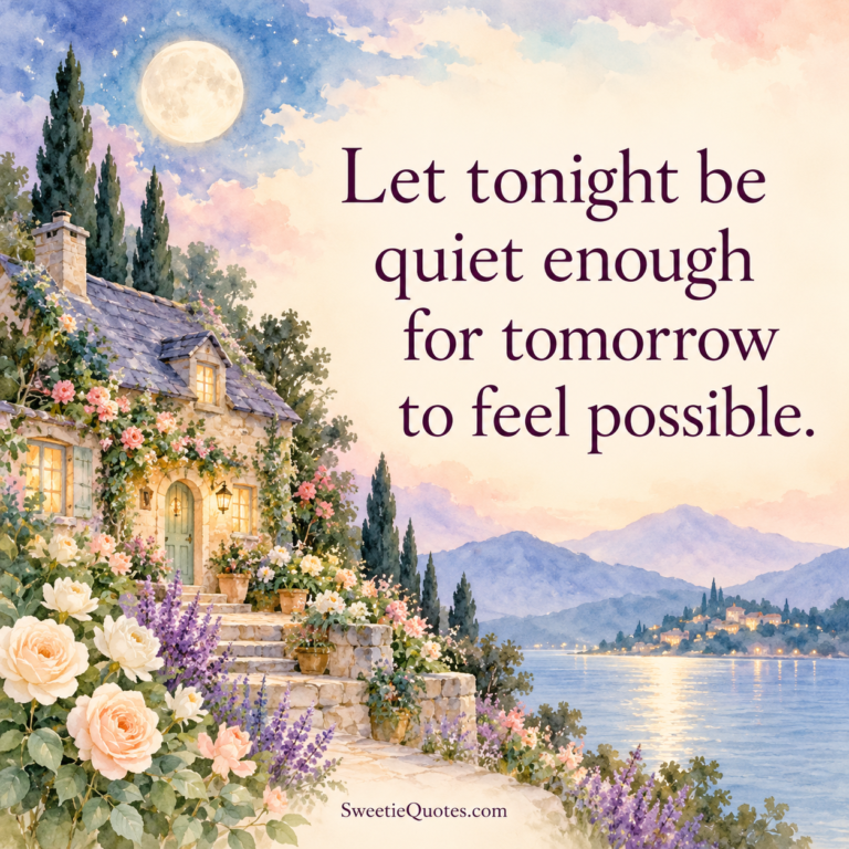 Let tonight be quiet enough for tomorrow to feel possible.