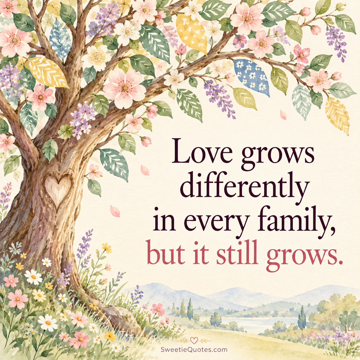 Love grows differently in every family, but it still grows.