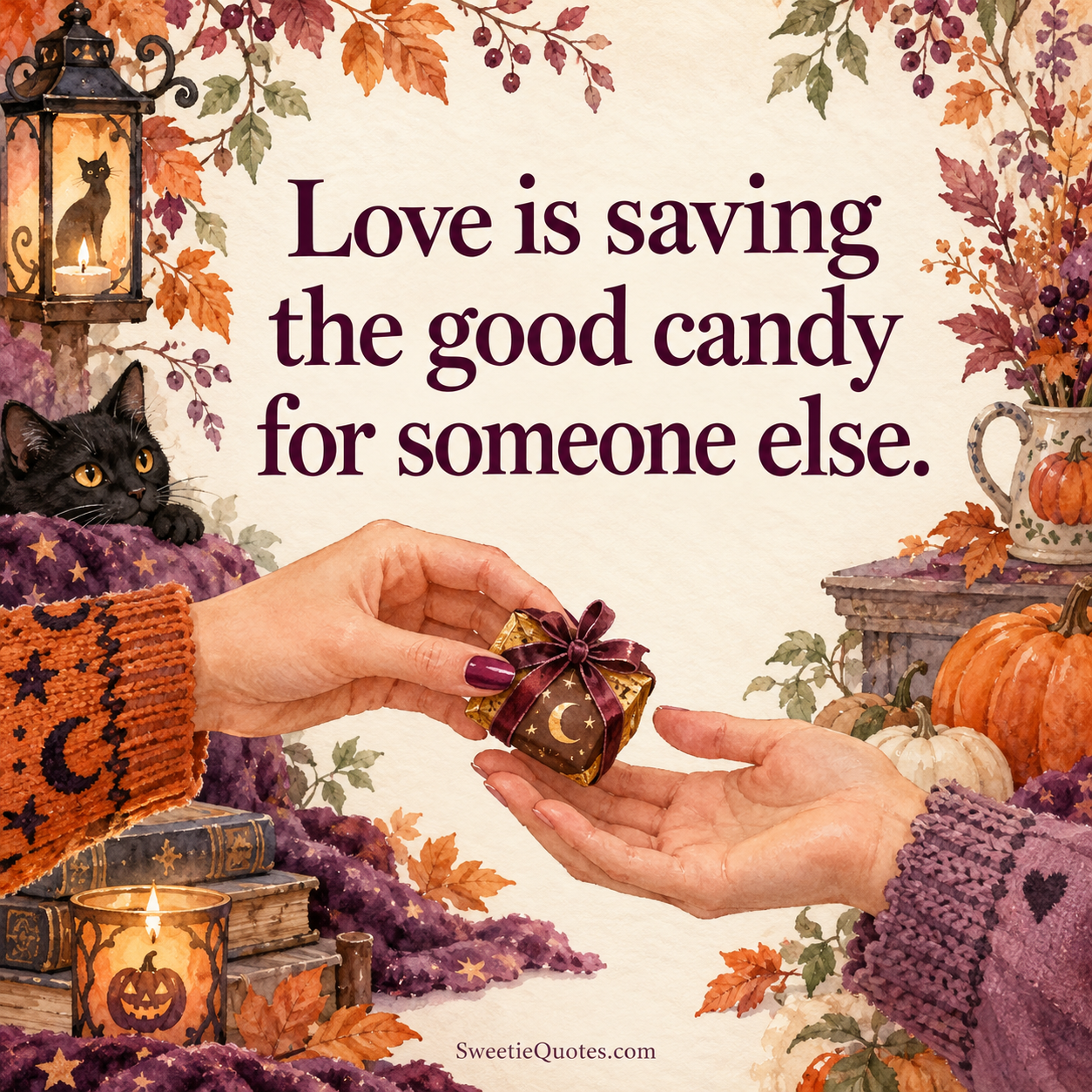 Love is saving the good candy for someone else.