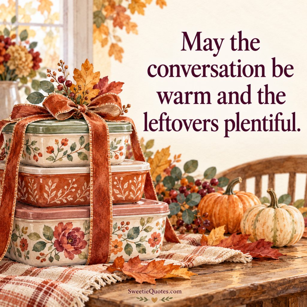May the conversation be warm and the leftovers plentiful.