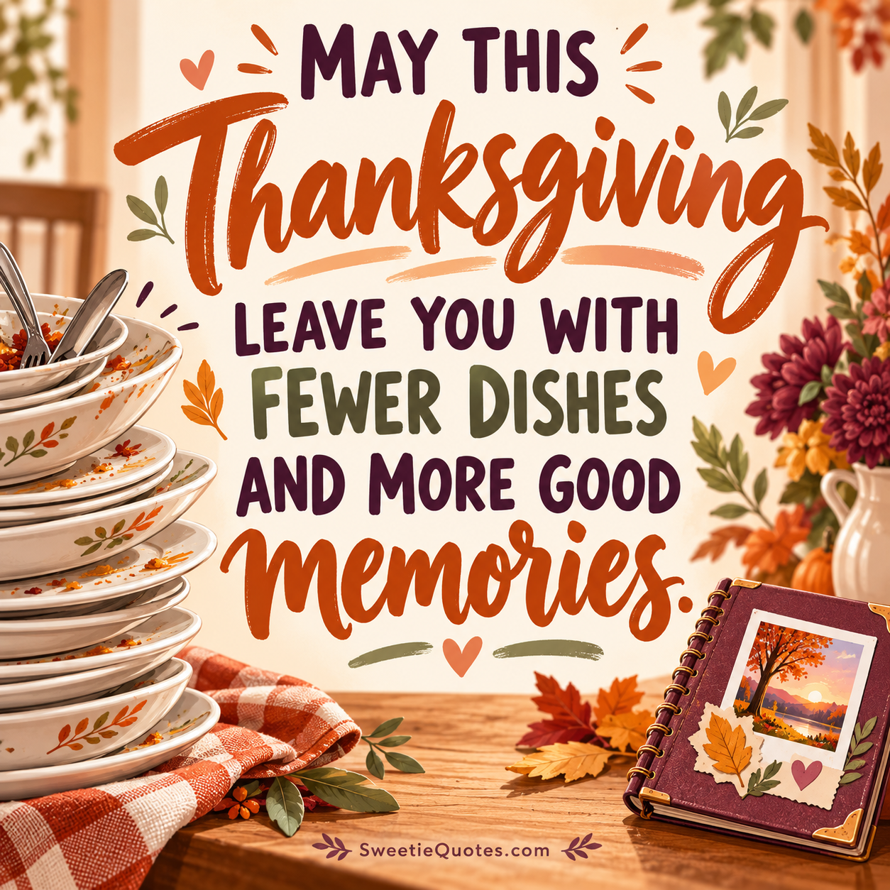 May this Thanksgiving leave you with fewer dishes and more good memories.