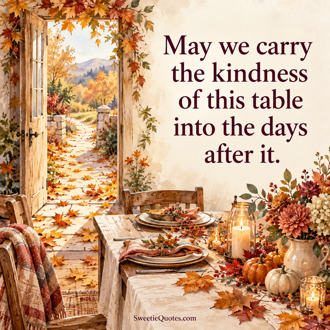 May we carry the kindness of this table into the days after it.