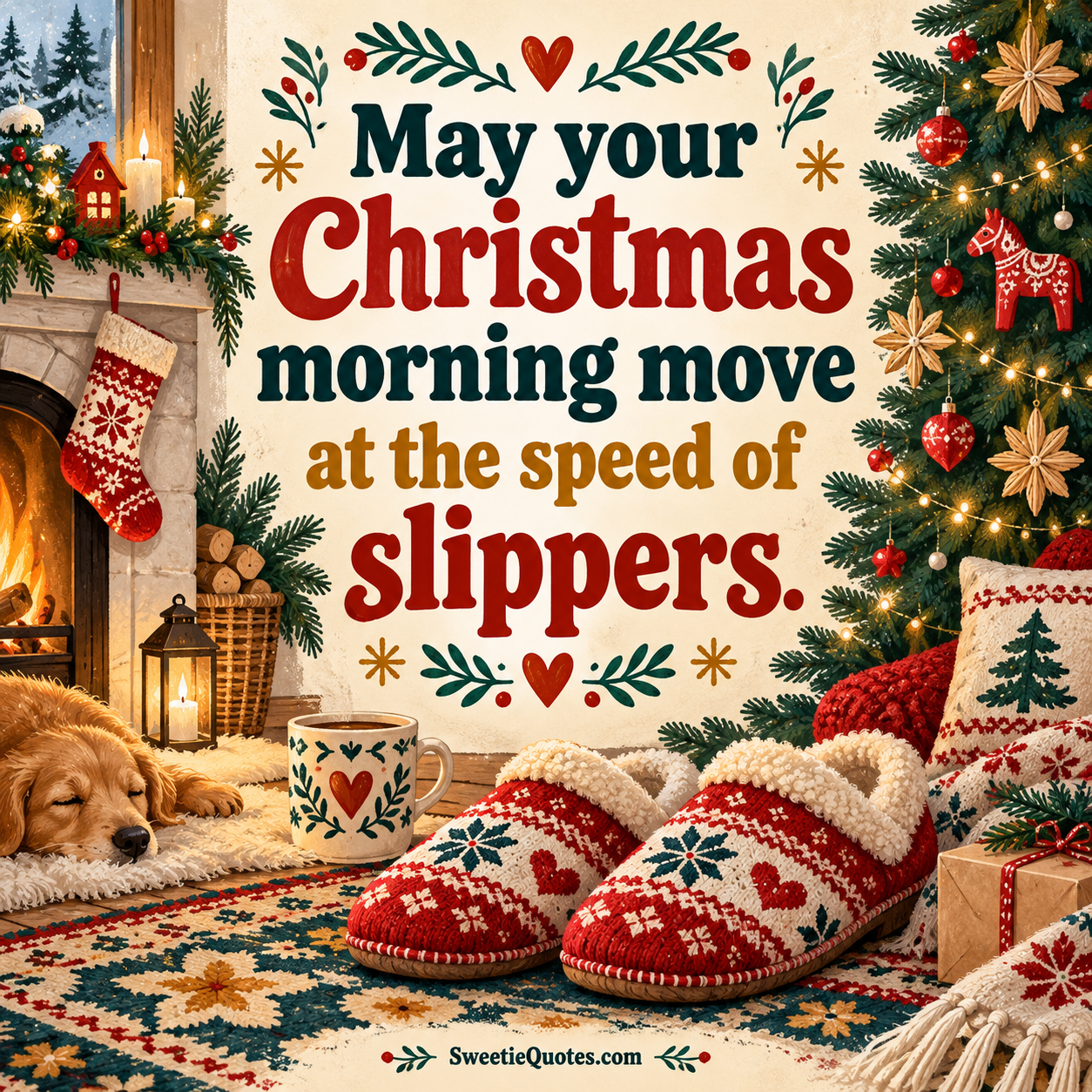 May your Christmas morning move at the speed of slippers.