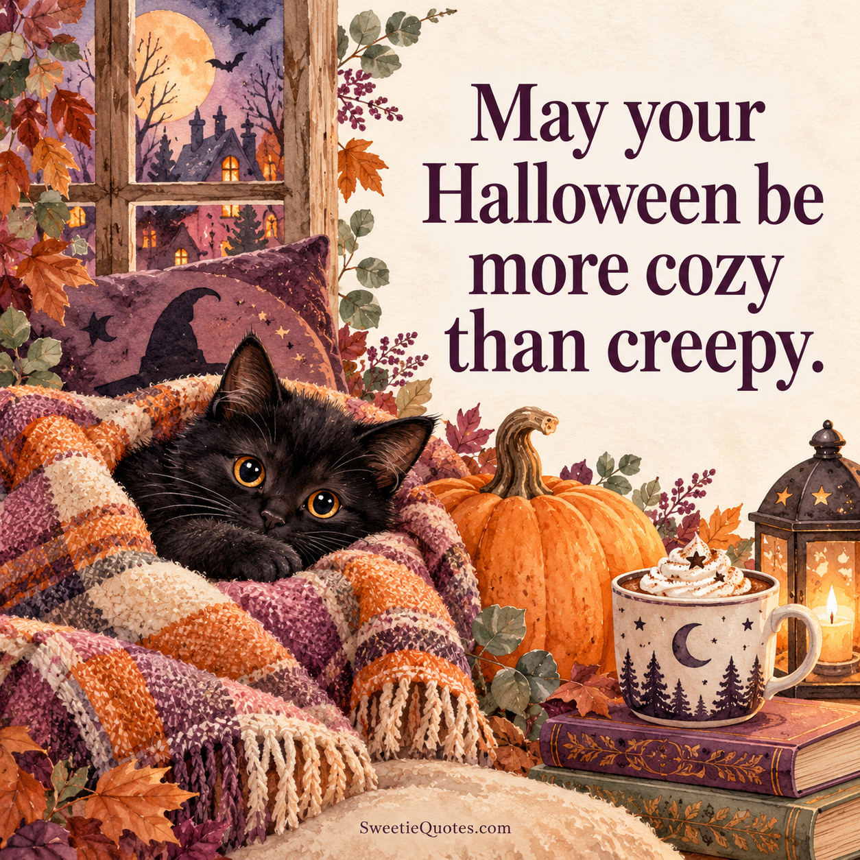 May your Halloween be more cozy than creepy.
