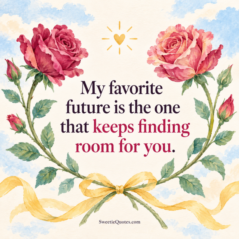 My favorite future is the one that keeps finding room for you.