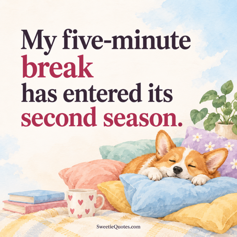 My five-minute break has entered its second season.