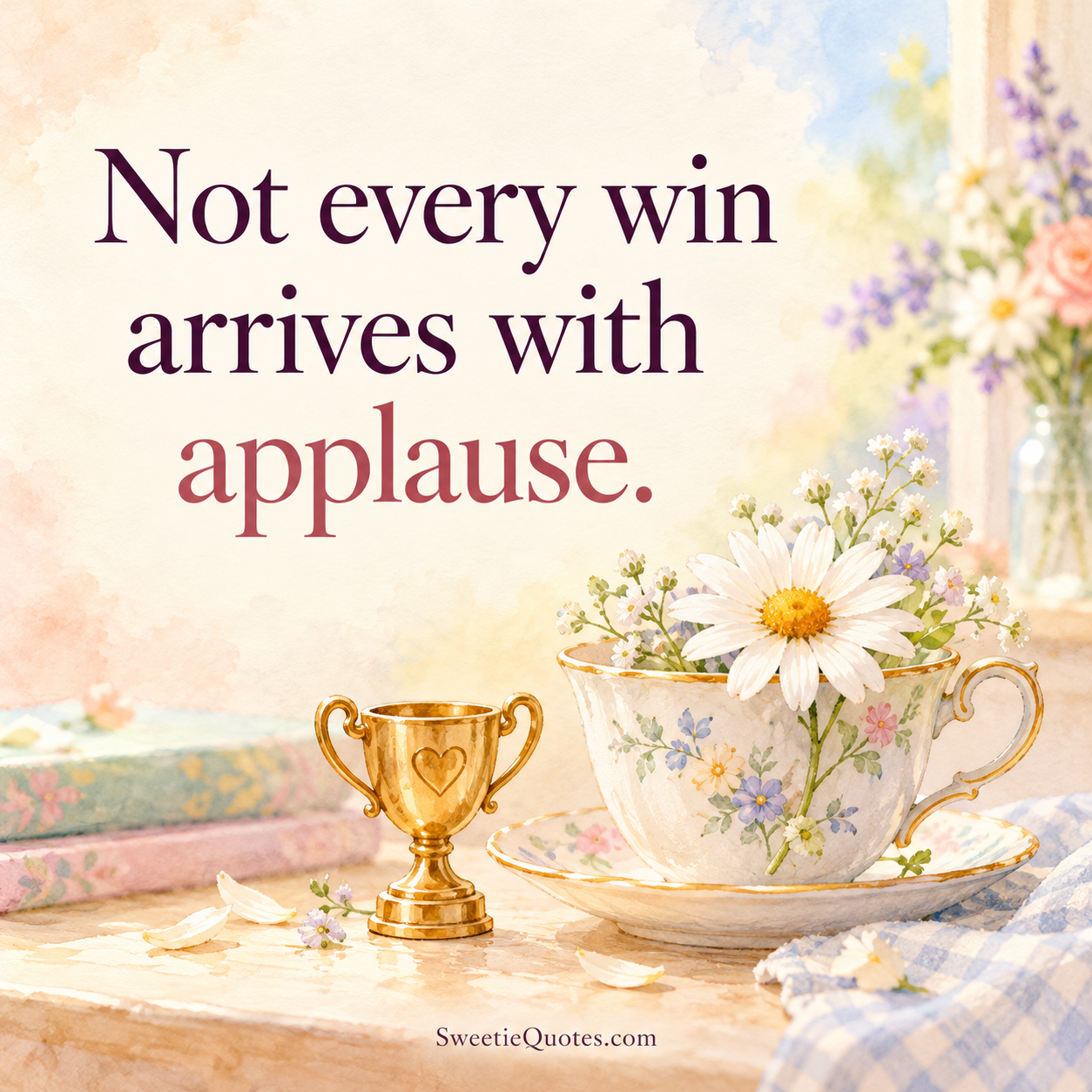 Not every win arrives with applause.