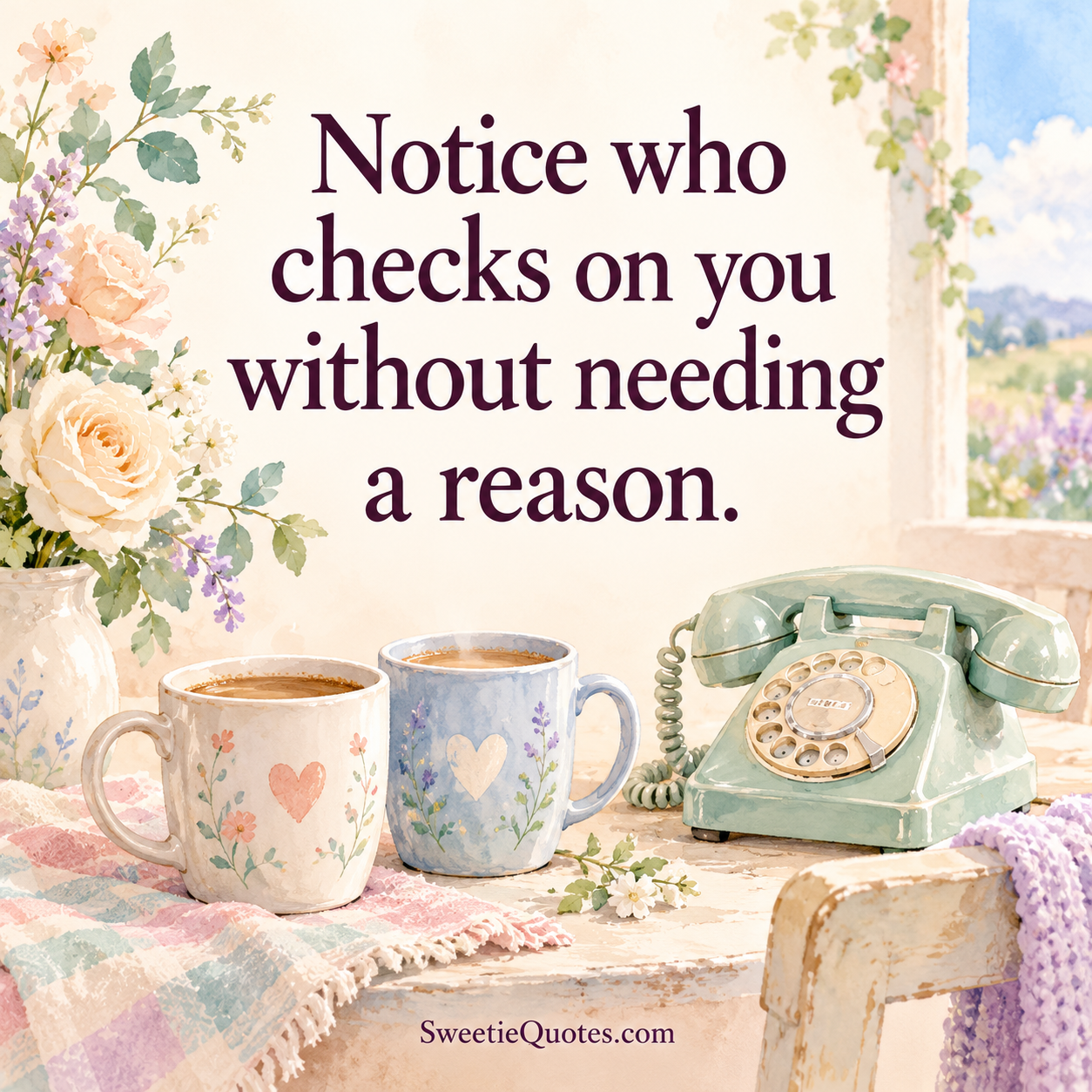 Notice who checks on you without needing a reason.