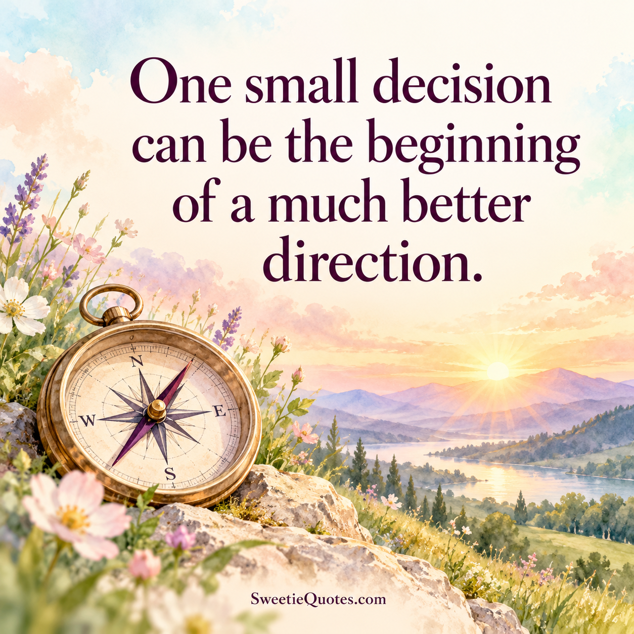 One small decision can be the beginning of a much better direction.