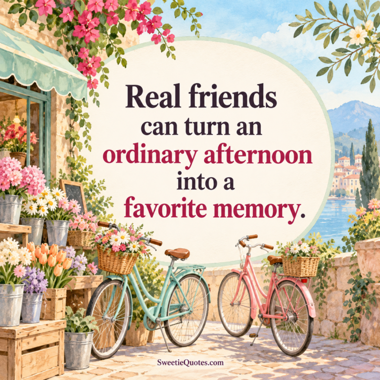 Real friends can turn an ordinary afternoon into a favorite memory.