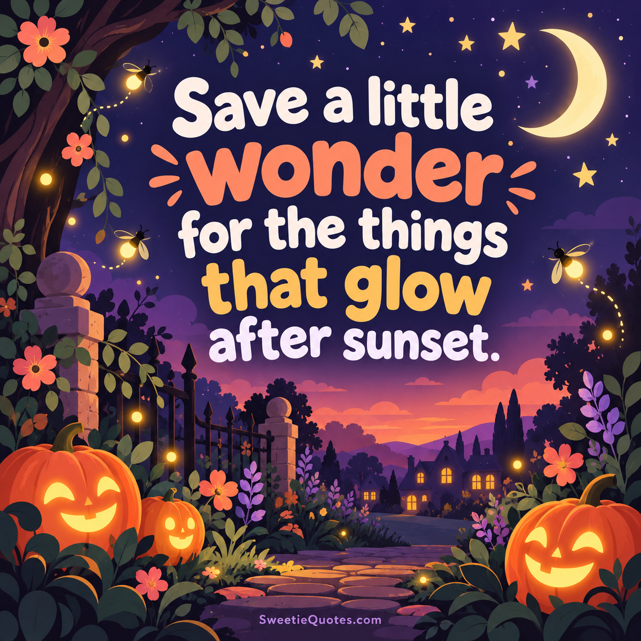 Save a little wonder for the things that glow after sunset.