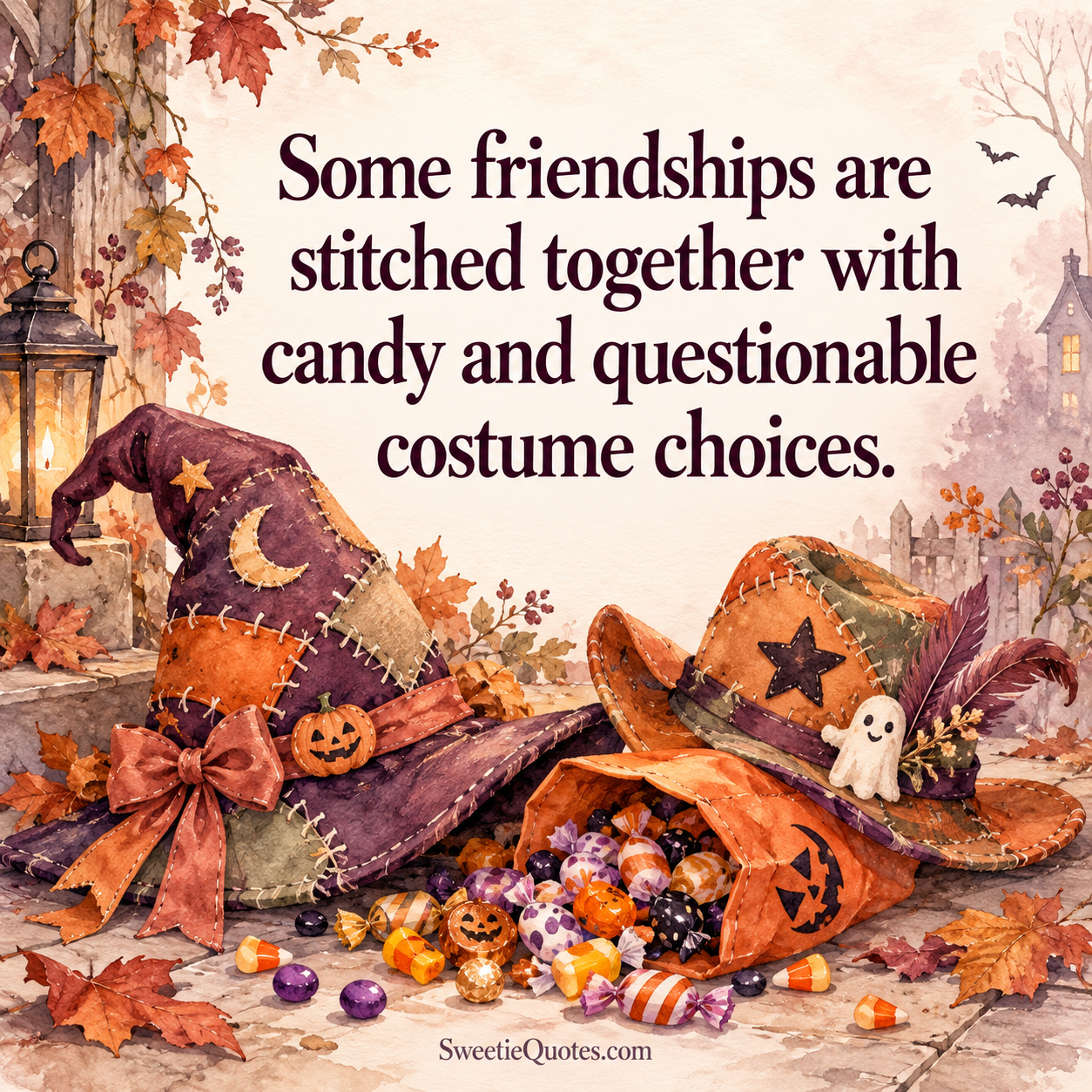 Some friendships are stitched together with candy and questionable costume choices.
