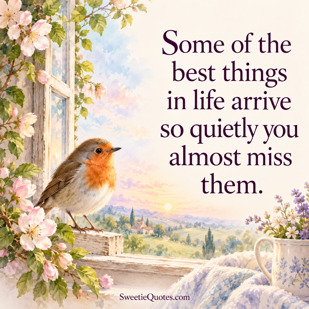 Some of the best things in life arrive so quietly you almost miss them.