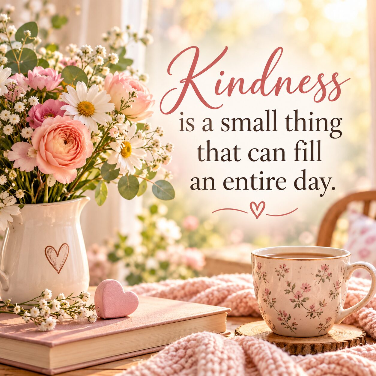 Kindness is a small thing that can fill an entire day.