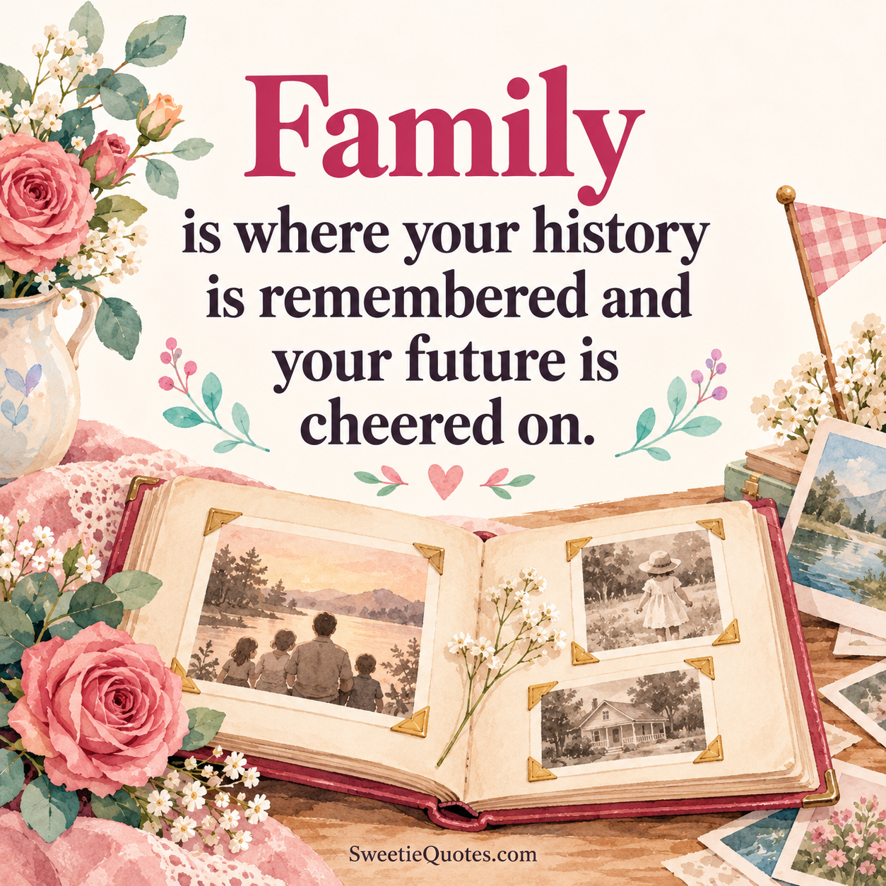 Family is where your history is remembered and your future is cheered on.