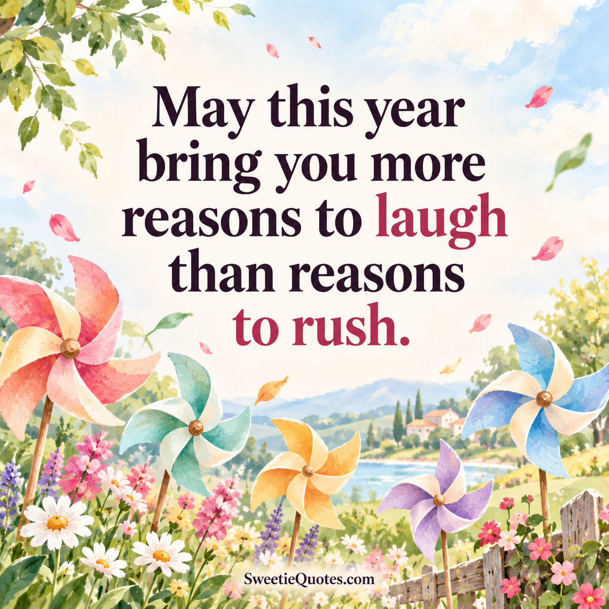 May this year bring you more reasons to laugh than reasons to rush.