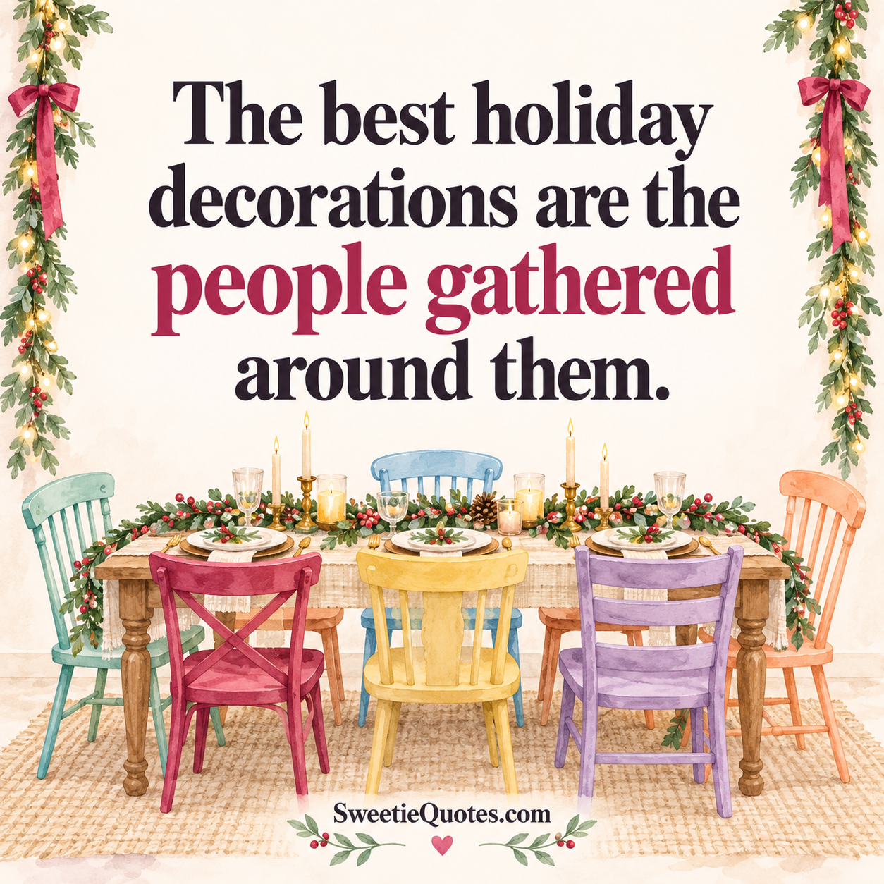 The best holiday decorations are the people gathered around them.