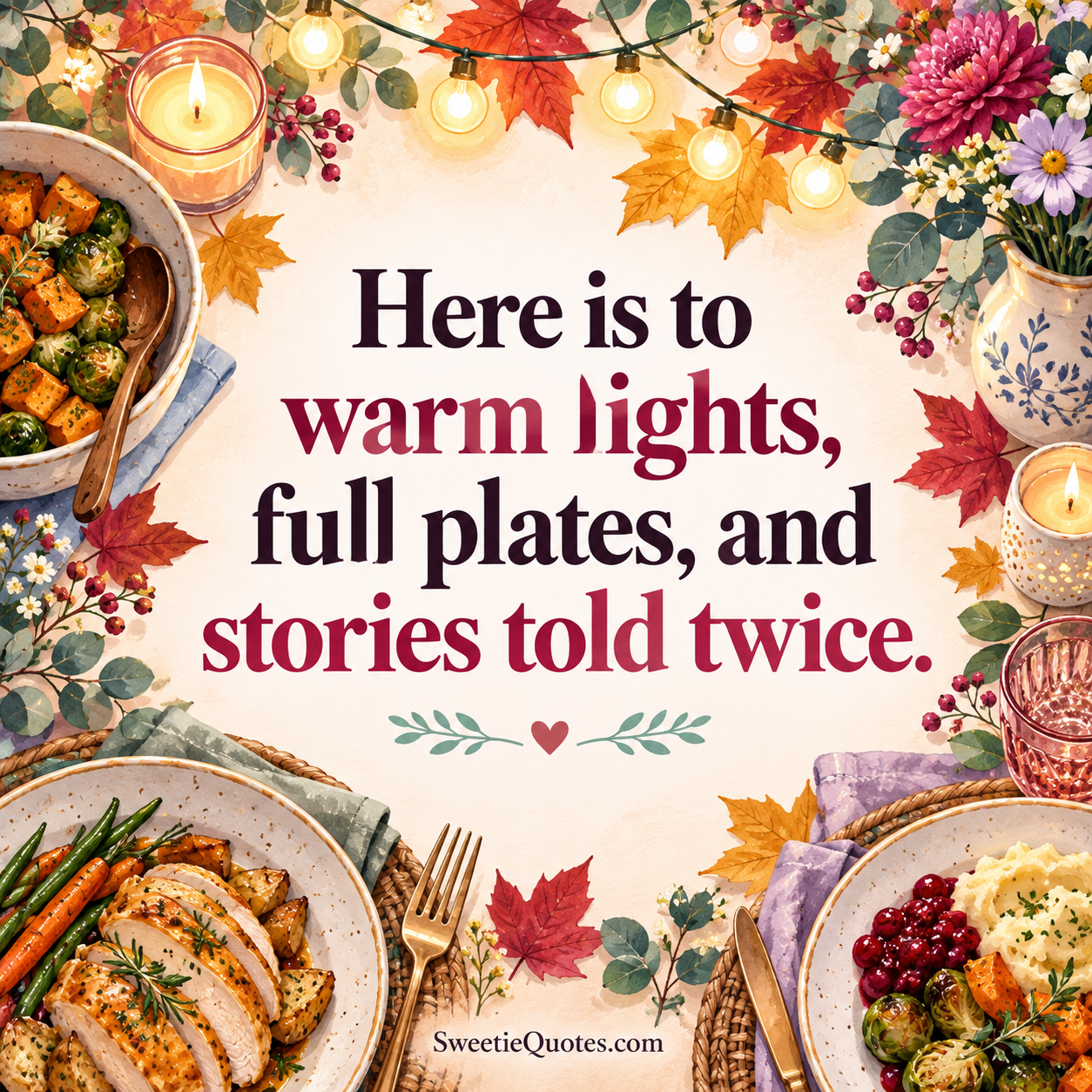 Here is to warm lights, full plates, and stories told twice.