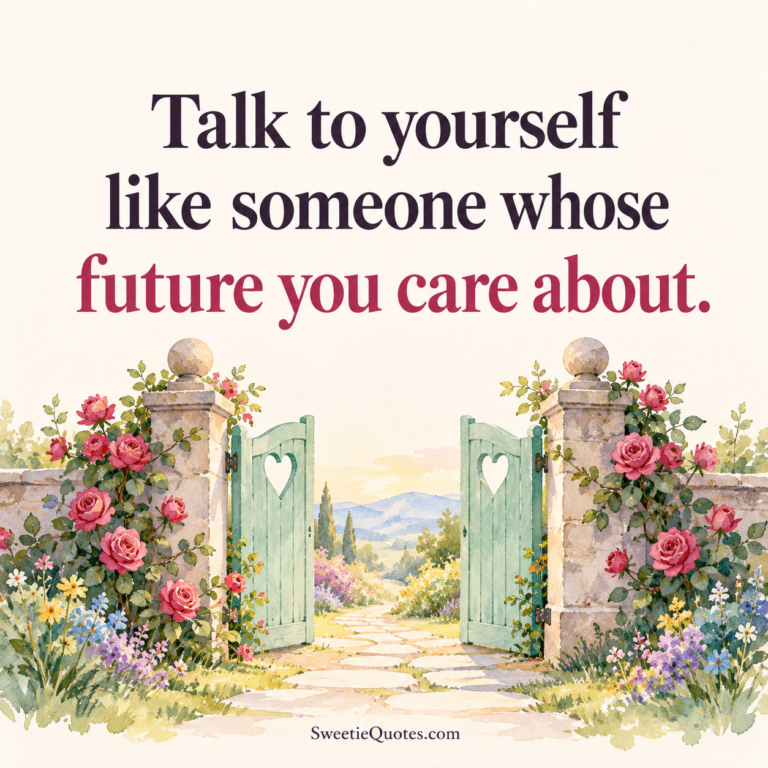Talk to yourself like someone whose future you care about.