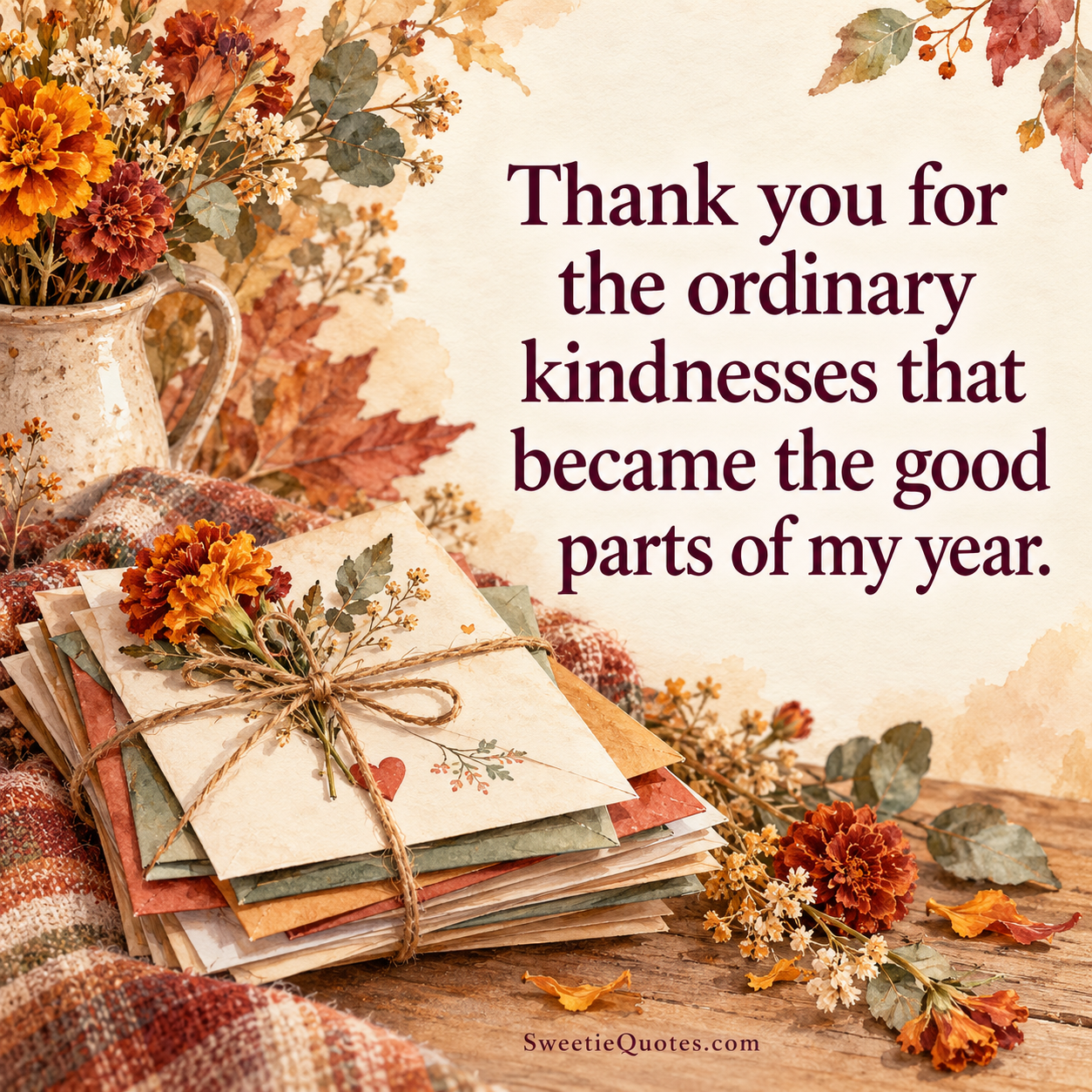 Thank you for the ordinary kindnesses that became the good parts of my year.