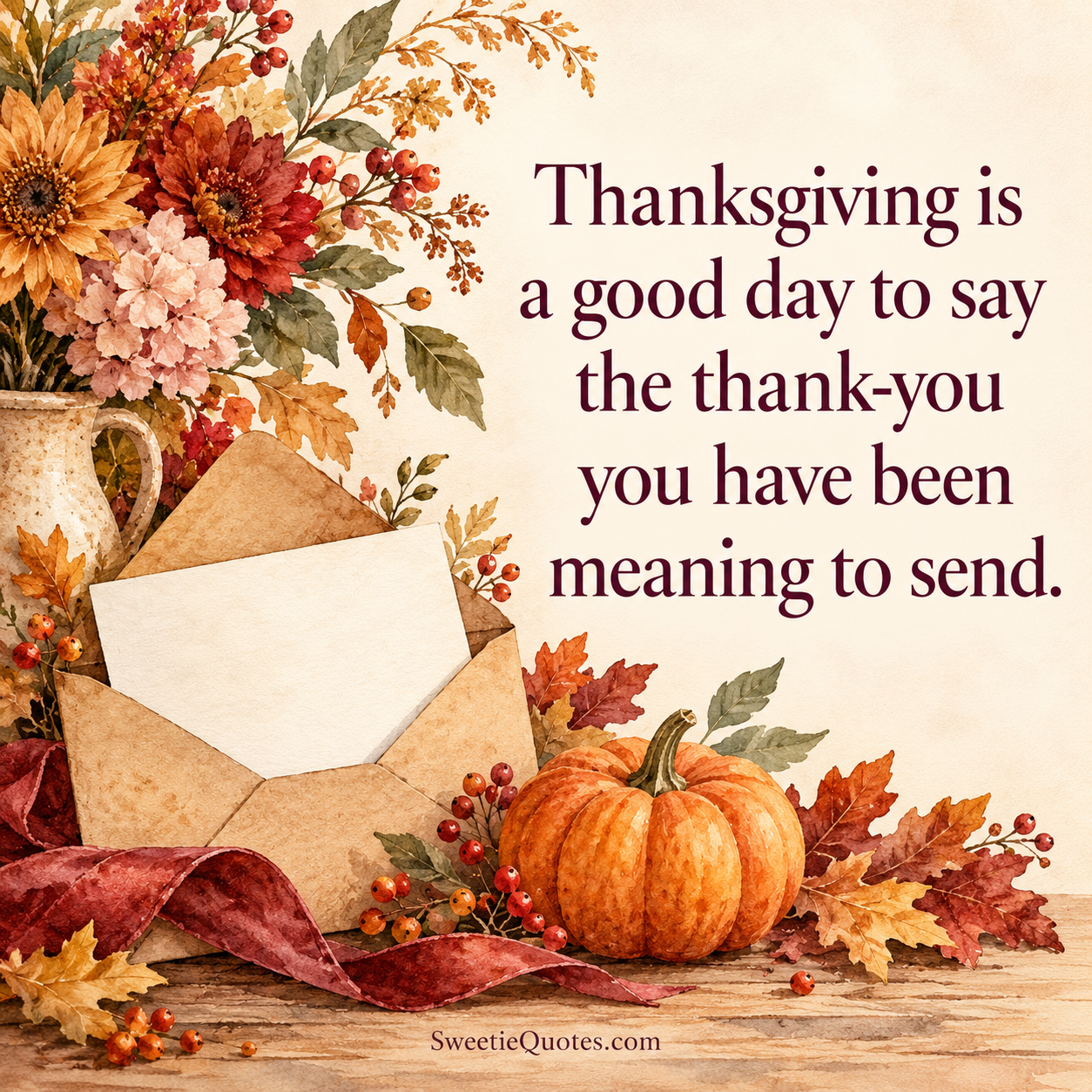 Thanksgiving is a good day to say the thank-you you have been meaning to send.