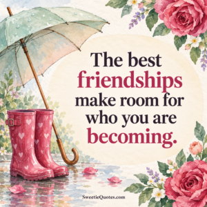 The best friendships make room for who you are becoming.