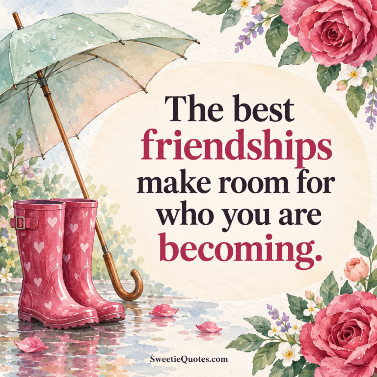 The best friendships make room for who you are becoming.