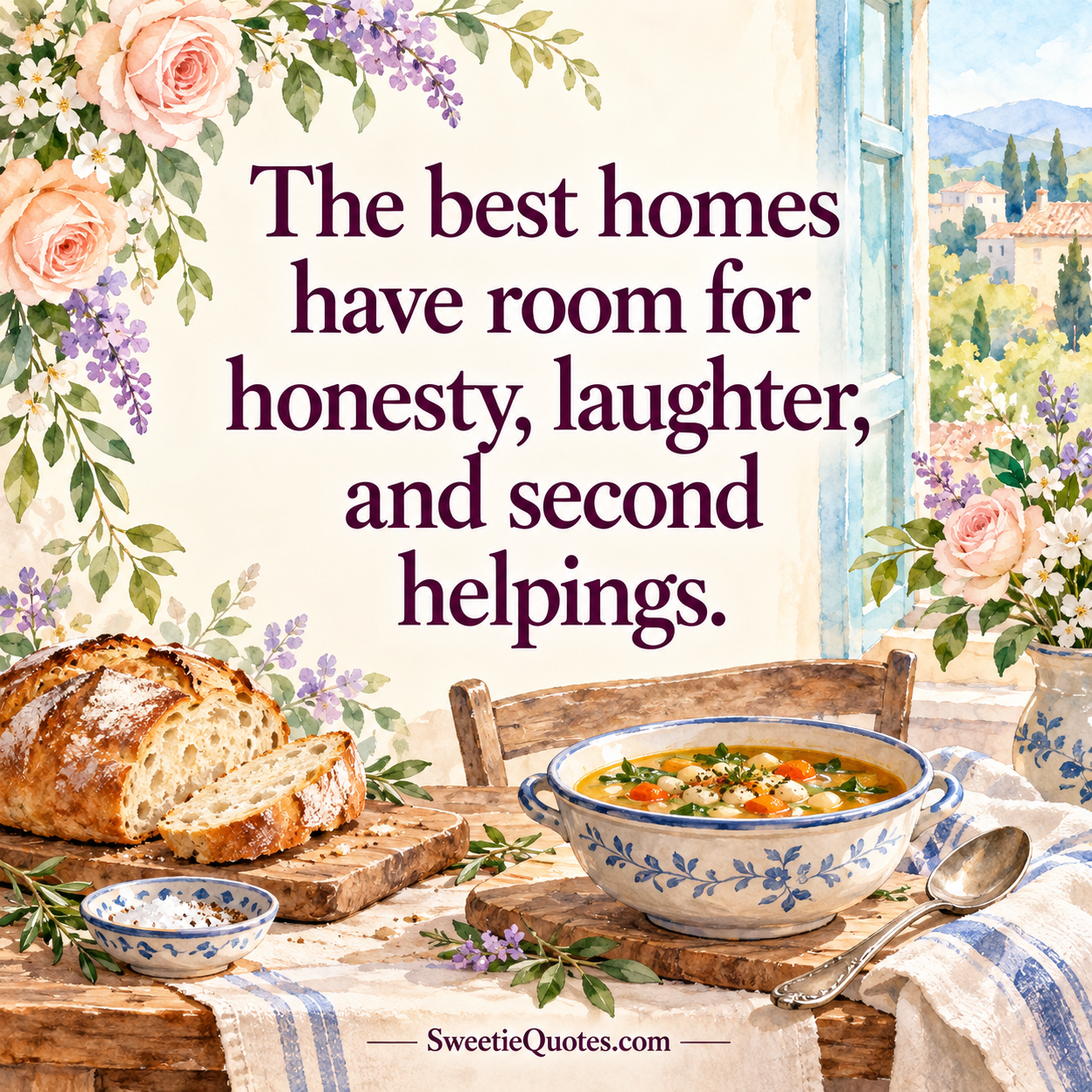 The best homes have room for honesty, laughter, and second helpings.
