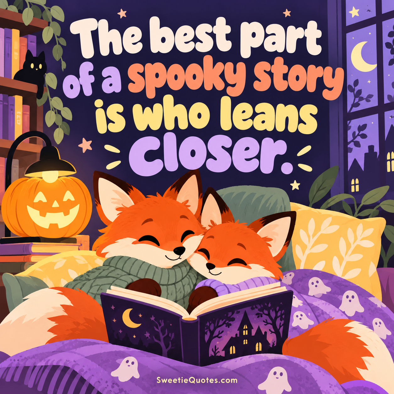 The best part of a spooky story is who leans closer.