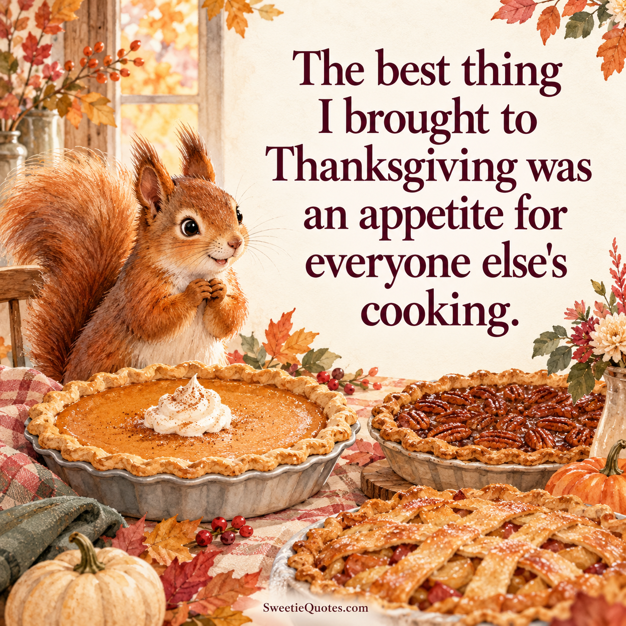 The best thing I brought to Thanksgiving was an appetite for everyone else’s cooking.