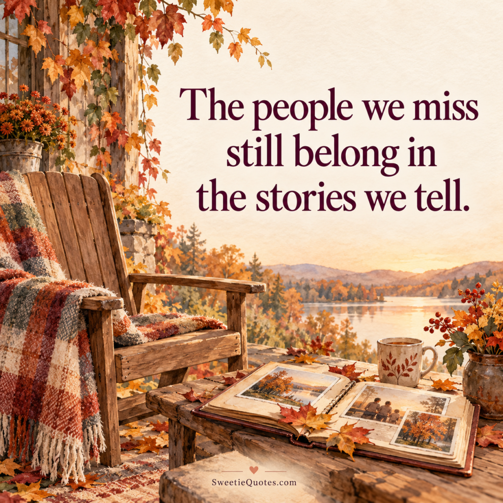 The people we miss still belong in the stories we tell.