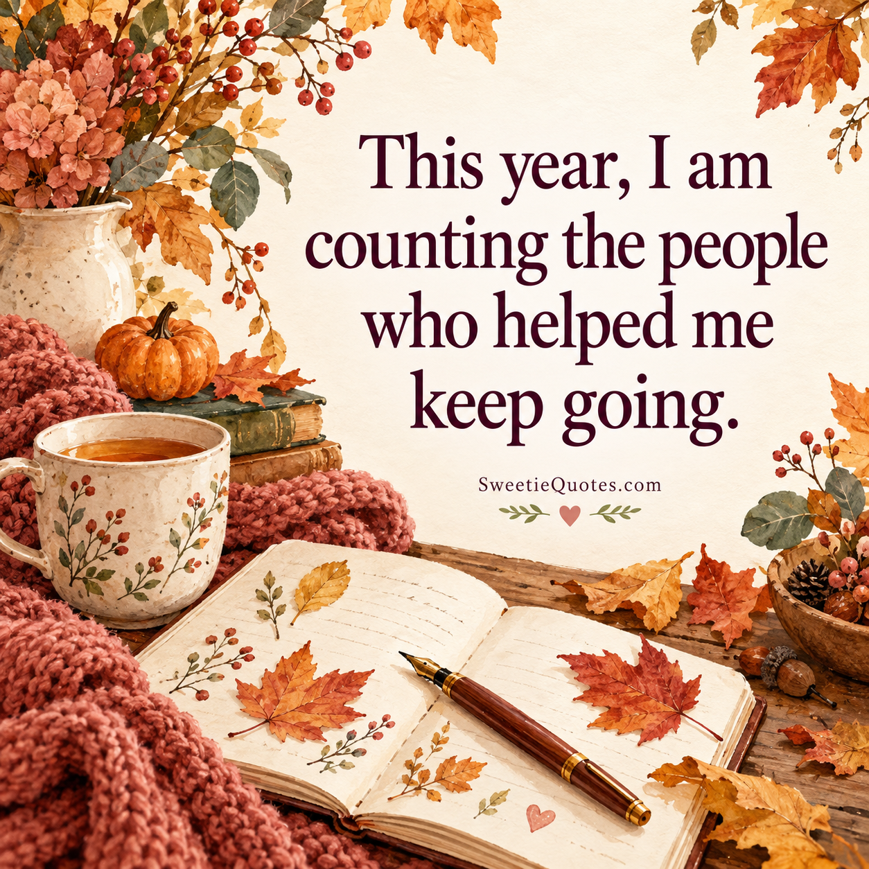 This year, I am counting the people who helped me keep going.