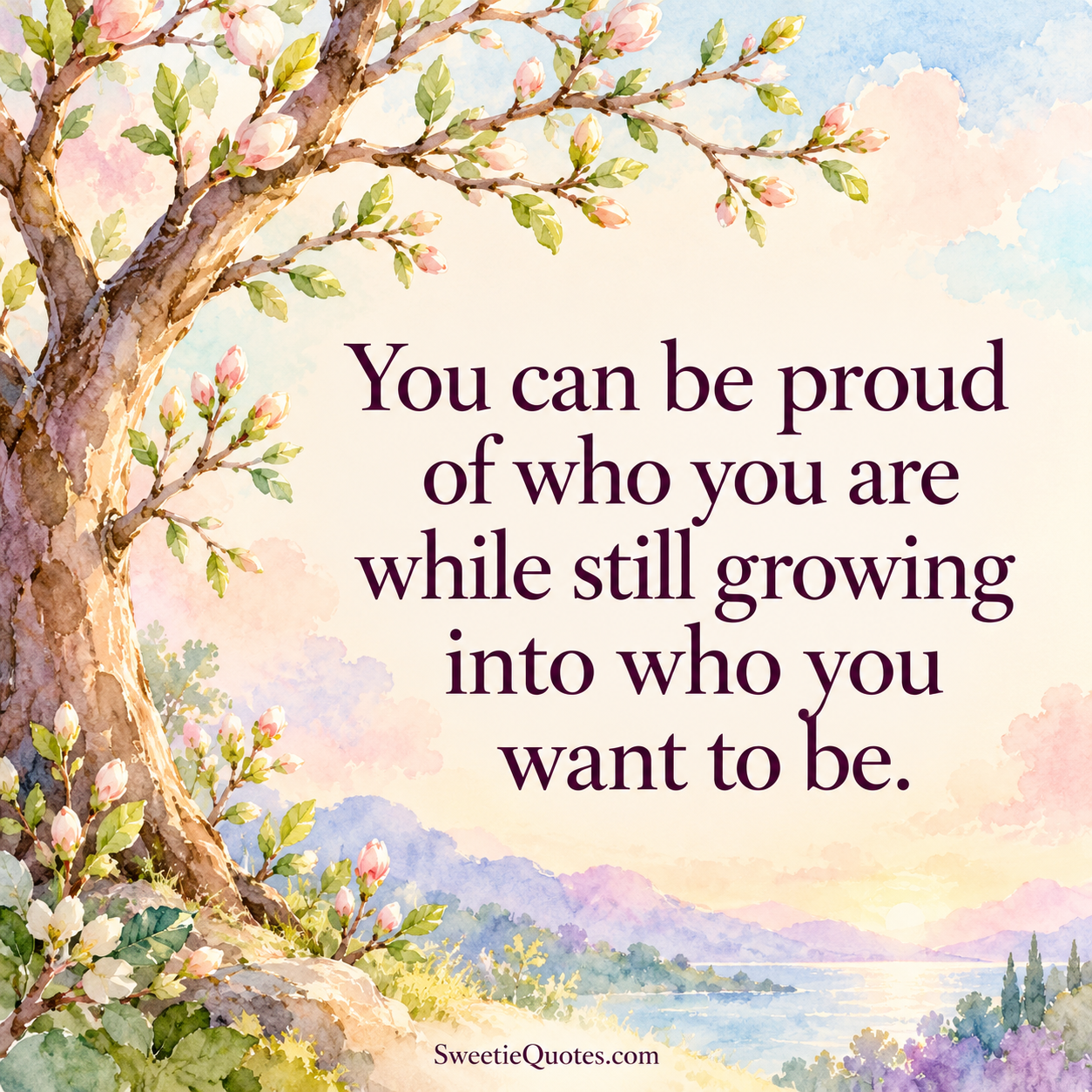 You can be proud of who you are while still growing into who you want to be.