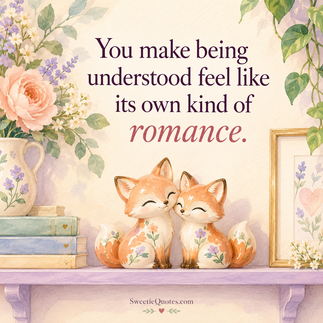 You make being understood feel like its own kind of romance.