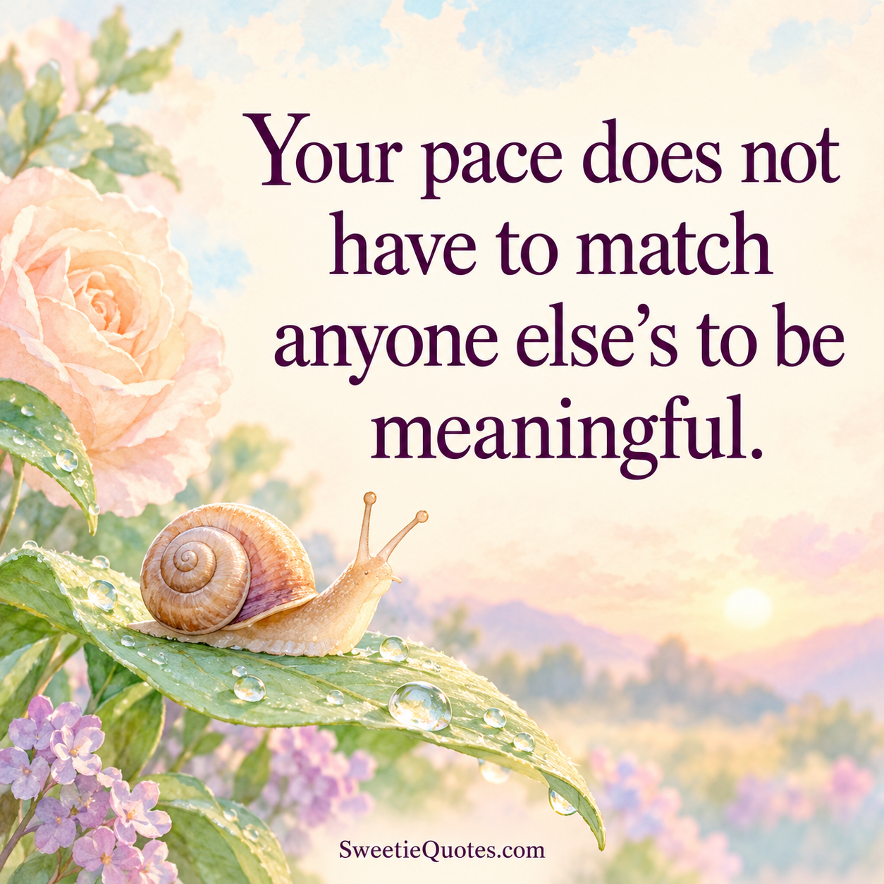 Your pace does not have to match anyone else’s to be meaningful.